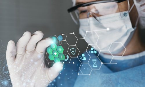 medical-banner-with-doctor-wearing-goggles